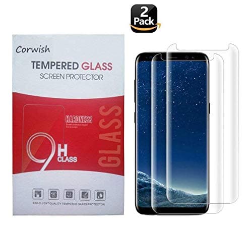 2 Pack Galaxy S8 Plus Screen Protector, Edge to Edge Case Friendly Full Coverage Clear Tempered Glass Saver Protective Film Cover for Samsung S8+ Phone (for S 8+, not for S 8)