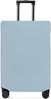 Sky Blue Travel Luggage Cover, Solid Anti-scratch Travel Suitcase Protector Covers, Washable Elastic Baggage Covers Fit 22-25 Inch Carry on Luggage