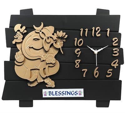 SD Enterprises Plastic Wall Clock (Multi_35 X 30 X 2 cm)