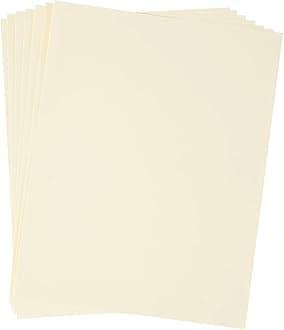 Wishop 20 Sheets Colored Thick Paper Cardstock Blank for DIY Crafts Cards Making, Invitations, Scrapbook Supplies (Cream, 8.5 x 11 inches)