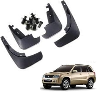 Autokaar OE Type/Box Type Car Mud Flap for Maruti Suzuki Grand Vitara, Black