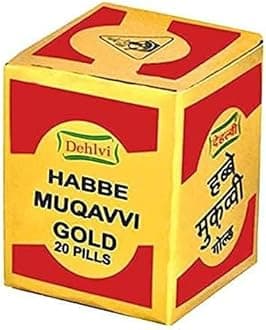 Dehlvi Habbe Muqavvi Gold (20 pills) comes with shandaar Rose Water