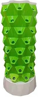 Hydroponics Growing System Vertical Tower Hydroponic Kit Gardening System with 80 Grow Sites, for Fruit Vegetable Plant Flower,Green