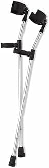 Medline Aluminum Forearm Crutches, 300-lb. Weight Capacity, Tall Adult (5ft. 10in. - 6ft. 6in.), 1 Pair