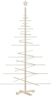 vidaXLWooden Christmas Tree, Assemble Christmas Tree for Decoration, Christmas Decoration for Indoor Outdoor Party, Solid Wood Pine