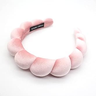 Headbands for Women, Cute Padded Fabric Hair Bands Wide Velvet Non Slip Headband Hair Accessories for Women Girls, Pink