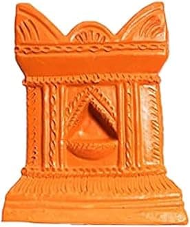 Village Decor Handmade Terracotta Clay Gardening/Brindavan Tulsi Pot (B*H- 7 * 10 inch)