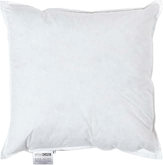 HOMESCAPES Luxury Duck Feather Cushion Inserts 40cm x 40cm (16 x 16”) Perfect Bounce Back and Down-Proof Cover, Generously Filled Inner Pads Fillers, Hypoallergenic, RDS Certified, Machine Washable