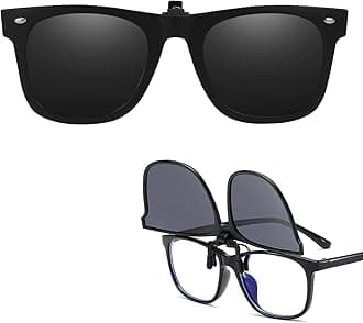 Trysee Polarized Flip Up Clip on Sunglasses Over Prescription Glasses for Men Women Polarized Anti Glare