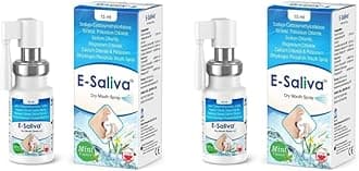 E-Saliva Mint Dry Mouth Spray - Instant Dry Mouth Relief & Long-Lasting Hydration - Hydrating Formula with Long-Lasting Effect - Oral Hydration and Comfort - Refreshing Mint Flavor 15ml (Pack of 2)