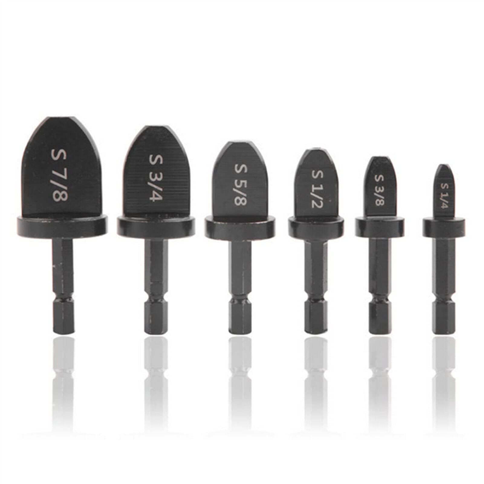 6Pcs HVAC Tools, Swaging Tool Drill Bit Set Multifunction Copper Pipe Flaring Tool Air Conditioner Copper Tube Expander Swaging Tool