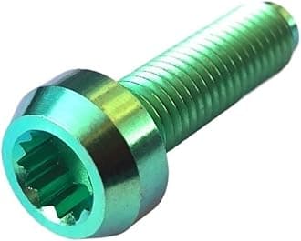 Compatible With 6Pcs Titanium BBS Split Rim Bolts M7*24 Mm 12 Point Hea D Screw Ti6Al4V Two-Piece Three Pieces Wheel Hub Ti Fastener(Green,M7x24)