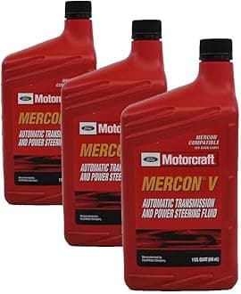Ford Genuine Ford XT-5-QMC MERCON-V Automatic Transmission and Power Steering Fluid - 16 oz. (Pack of 3)