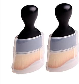 2pcs Car Interior Cleaning Tool Brush with Cover, Car Interior Brushes Soft Bristles Detailing Dusting Brush Curved Crevice Beauty Brush for Car Dashboard, Screen, Scratch-Free Cleaning Brush.