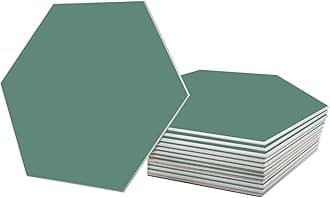 Avant Decor | Stone Composite Hexagon Solid Color | Peel and Stick Kitchen Backsplash Tiles | Stick On Wall Tiles | Easy DIY Installation | 6” x 6.9” | Single Tile