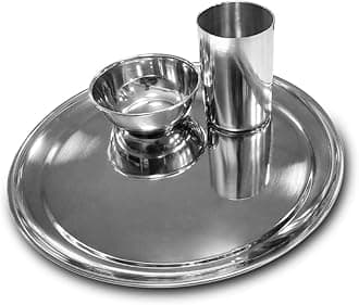 Shri & Sam Stainless Steel Shagun Dinner Set (3 Pcs), Solid