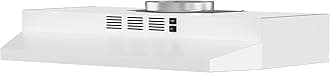 FIREGAS Range Hood 30 inch Under Cabinet Range Hood with 2 Speed Exhaust Fan,Ducted/Ductless Convertible,Rocker Button Control,300 CFM, White Vent Hood Aluminum Filter Included