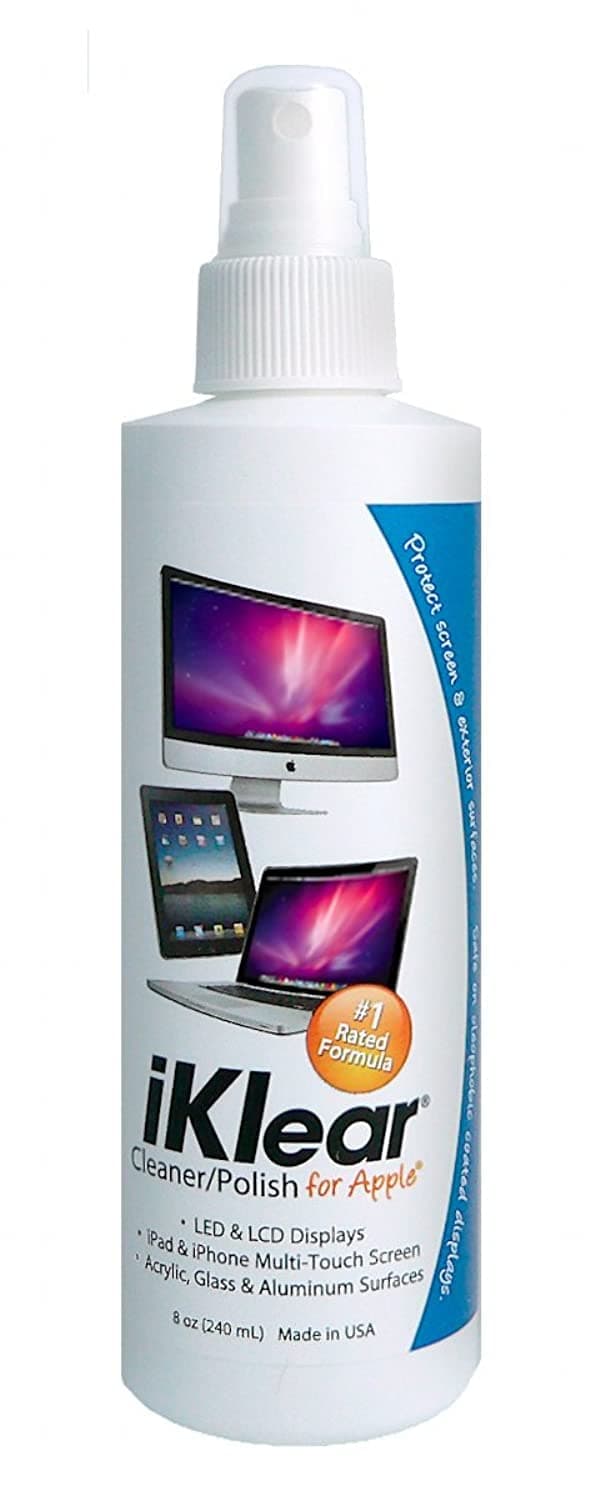 iKlear 8oz Cleaning Solution for Apple Devices, HDTVs, Plasma & LCD Screens in Spray Bottle