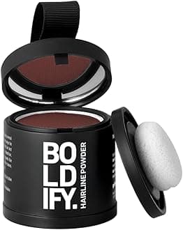 BOLDIFY Hairline Powder (LARGE, 10g) - Root Touch Up Hair Color for Gray Coverage - Bald Spot Concealing Hair Powder for Women and Men - 24-Hour Stain-Proof - Auburn