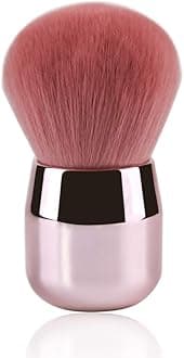 Foundation Brush, Large Pink Powder Brush Flat Arched Premium Durable Kabuki Makeup Brush Perfect For Blending Liquid,Cream and Flawless Powder,Buffing, Blending,Concealer …