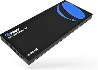 – OREI 4K 1 in 8 Out HDMI Splitter/Downscaler 4:4:4 8-bit - HDMI 2.0, HDCP 2.2, 18 Gbps, 4K @ 60Hz Duplicator/Distributor UltaHD High Resolution UHD-PRO108