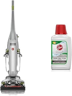 Hoover FloorMate Deluxe Hard Floor Cleaner Machine, FH40160PC and Hoover Renewal Luxury Vinyl Floor Cleaner, Concentrated Cleaning Solution for Hard Floor Machines, 32oz Formula, AH31434, White