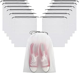 Vorspack Transparent Shoe Bags for Travel Large Clear Shoes Organizers Storage Pouch with Rope for Men and Women 13 Pack