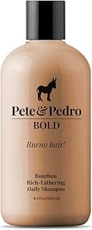 Pete & Pedro BOLD - Bourbon Scented Daily Haircare Shampoo | Bourbon-Scented Uber-Rich Daily Hair Shampoo For Men And All Hair Types | As Seen on Shark Tank, 8.5 oz.