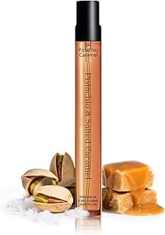 PUREAMOR Pheromones Perfumes for Women & Men, No. 62 Pistachio&Salted Caramel Fragrances, Also Mixed of Almond, Heliotrope Jasmine, Vanilla Notes,Travel Size Perfume Oil Spray, 0.34 fl.oz