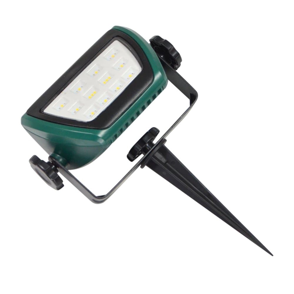 LED Spike Lights, Rectangular Spotlight, Adjustable Sign Lighting, 5.25 inch, Energy Efficient Bulbs, Outdoor Lawn Stakes, 2 Outlets, (Cool White, Red, Green), (2 Pack)