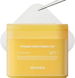 MEDIHEAL Vitamide Brightening Pad - Vegan Face Hypoallergenic Pads with Niacinamide, Sea Buckthorn - Radiance Boosting Pads for Clear, Illuminating Skin 100 Pads