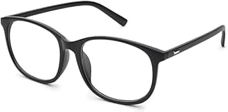 Jcerki Oversize Frame Nearsighted Glasses-1.00 Strength Short Sighted Men and women lightweight Myopia Spectacles