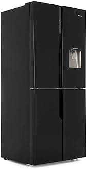 Hisense 431 Litre American Fridge Freezer - Black [Energy Class A+]