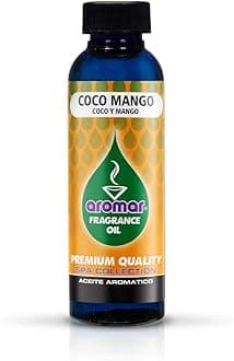 AROMAR Premium Fragrance Oil, Coco Mango 4oz. Bottle. Long Lasting Aromatic Scent, Fresh and Revitalizing Aromatherapy for Living Room, Bedroom, and Kitchen
