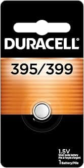 Duracell 395/399 Silver Oxide Button Battery, 1 Count Pack, 395/399 1.5 Volt Battery, Long-Lasting for Watches, Medical Devices, Calculators, and More