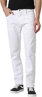 White Slim Fit Stretch Jeans for Men (jeans-white-uf-30-01)