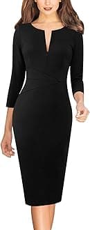 Womens Slim Zipper Up Work Business Office Party Bodycon Pencil Sheath Dress