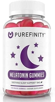 PUREFINITY Melatonin Gummies 5mg for Kids – Each Delicious Gummy is 2.5mg (2 Per Serving) for Easily Customizing Your Night, Gluten Free, Non-GMO, Vegan, 120 Count
