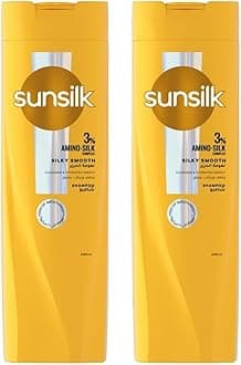 SUNSILK Shampoo, Silky Smooth, for instantly stronger and touchably smoother hair, 2 x 400ml