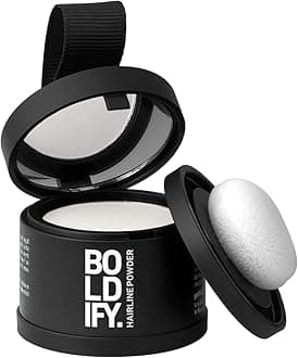 BOLDIFY Hairline Powder - Root Touch Up Hair Color for Gray Coverage - Bald Spot Concealing Hair Powder for Women and Men - 24-Hour Stain-Proof - White