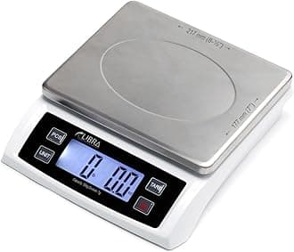 110 lb (50 kg) Digital Postal Scale, Piece Counting, Wide Stainless Steel Pan, AC Adapter, Backlit LCD, Multiple Weight Unit, Capacity: Max 50 kg (110 lb), MIN 5 g (0.2 oz), Division 1 g / 0.1 oz