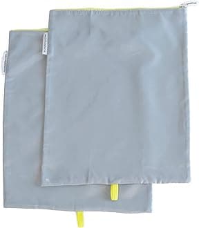 MUMI Travel Shoe Bags – Set of 2 Waterproof Shoe Bag for Travel, Gym & Packing | Lightweight Organizer for Shoes Storage & Closet | For Men & Women, Shoes Packing Bags for Luggage, Yellow, small