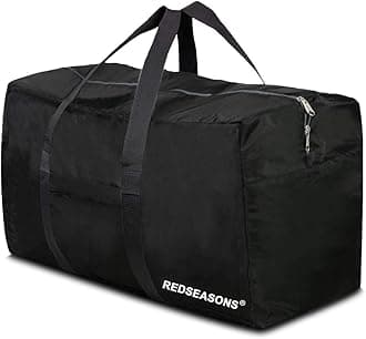 REDSEASONS Extra Large Duffle Bag Lightweight, 96L Travel Duffle Bag Foldable for Men Women, Black