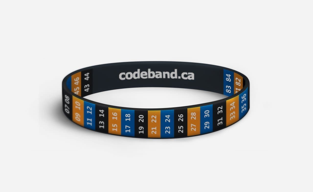 Silicone Code Band with Electrical Wiring Color Codes Reference High Volt Version