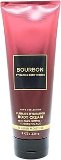 Bath & Body Ultimate Hydration Body Cream with Shea Butter, 8 Oz. - Men's Collection (Full Size, Bourbon)