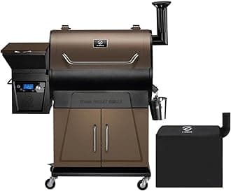 Z GRILLS 2025 Electric Pellet Grill & Smoker, 700 sq in Cooking Area, Dual-Wall Insulation, PID V2.1 Controller, Meat Probes, Easy Hopper Clean-out, Includes Grill Cover, 8 in 1 Outdoor BBQ, 700D6