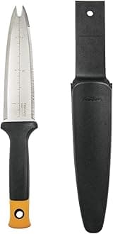 Fiskars 340130-1001 Garden Hori Knife with Sheath, Black