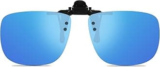 Polarized Unisex Clip on Flip up Sunglasses over Prescription and Reading Glasses Frames