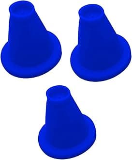 SportsYuva Rubber Cricket Batting Tee Cone for Batting Practice (Pack of 3) (Blue)
