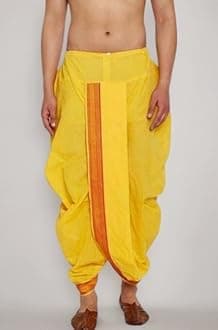 Trustous Fabrics Men's Silk Ready to Wear Dhoti for men (Elastic Readymade Dhoti Pant)